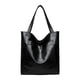 thumbnail image 3 of Bolso de hombro para mujer, de piel sintética, de gran capacidad, moderno, con bolsillo Negro, 3 of 9
