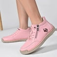 thumbnail image 2 of Womens Shoes,Women Loafers Zipper Design Casual Shoes with Ankle Strap Comfortable Women Loafers for Walking and Daily Wear,Shoes for Women,Pink,10, 2 of 9