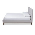 thumbnail image 3 of Baxton Studio Erlend Mid-Century Modern Greyish Beige Fabric Upholstered King Size Platform Bed, 3 of 9