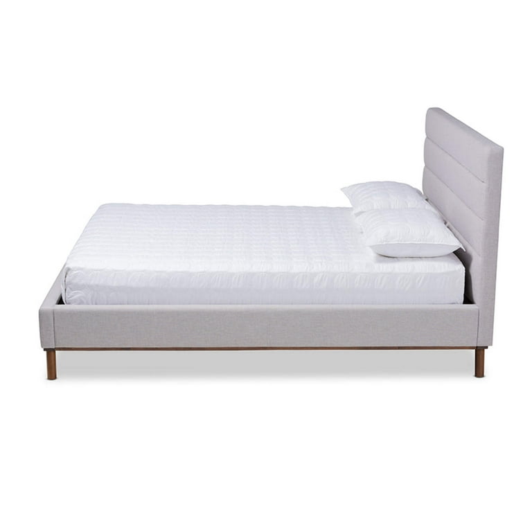 Baxton Studio Erlend Mid-Century Modern Dark Grey Fabric Upholstered Queen Size Platform Bed Baxton Studio Erlend Mid-Century Modern Dark Grey Fabric Upholstered Queen Size Platform Bed