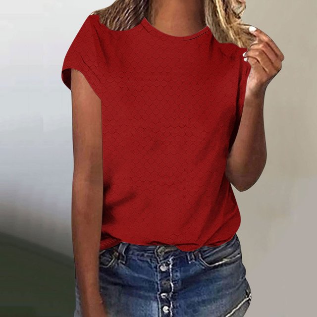 Liquidation d'Économies! BEFOKA T-Shirt Grande Taille pour Femmes, Blouse Décontractée d'Été pour Femmes, T-Shirt à Manches Courtes pour Femmes, Haut/chemise à Manches Courtes et Col Rond