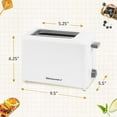thumbnail image 2 of Elite Cuisine 2 Slice Cool Touch Toaster - White, 2 of 6