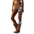 thumbnail image 1 of Leggings à Imprimé Rétro Style Cowboy Western pour Femmes, Pantalon de Yoga de Randonnée d'Automne avec Coupe Extensible Confortable, Pantalon Décontracté pour Usage Quotidien, Voyage, Activités de Plein Air, Équitation et Style Équestre Bleu G, 1 of 4