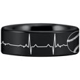thumbnail image 4 of Tungsten Baseball Lifeline Ring, 4 of 6