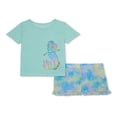 thumbnail image 1 of Girls Short Sleeve Top and Sleep Short Pajama Set  2-Piece  Sizes 4-18 &, 1 of 3
