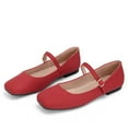 thumbnail image 5 of CHICVOMEY Flats for Women Mary Jane Flats Square Toe Comfort Ballet Flats with Memory Foam Insole Dressy Flats Shoes Wide Feet Friendly, 5 of 6