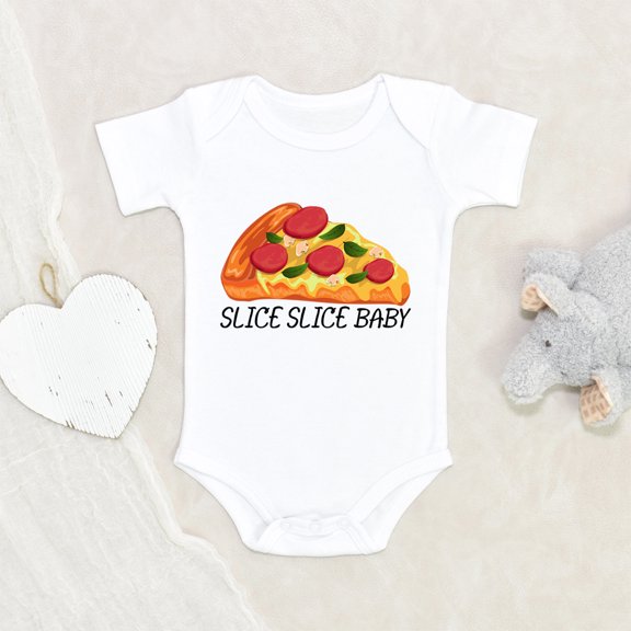 Cute Baby Clothes - Slice Slice Baby Clothes - Funny Baby Clothes - Pizza Baby Clothes