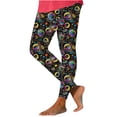 thumbnail image 3 of DDAPJ pyju Womens Novelty Print Leggings Holiday Party Tights High Waisted Stretch Casual Yoga Running Pants Clearance Sale Multicolor S, 3 of 5