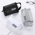 thumbnail image 3 of Purse Nylon Square Mesh Coin Bags Card Transparency Storage Depository Comfortable Zipper Durable Stationery Convenience Black, 3 of 9
