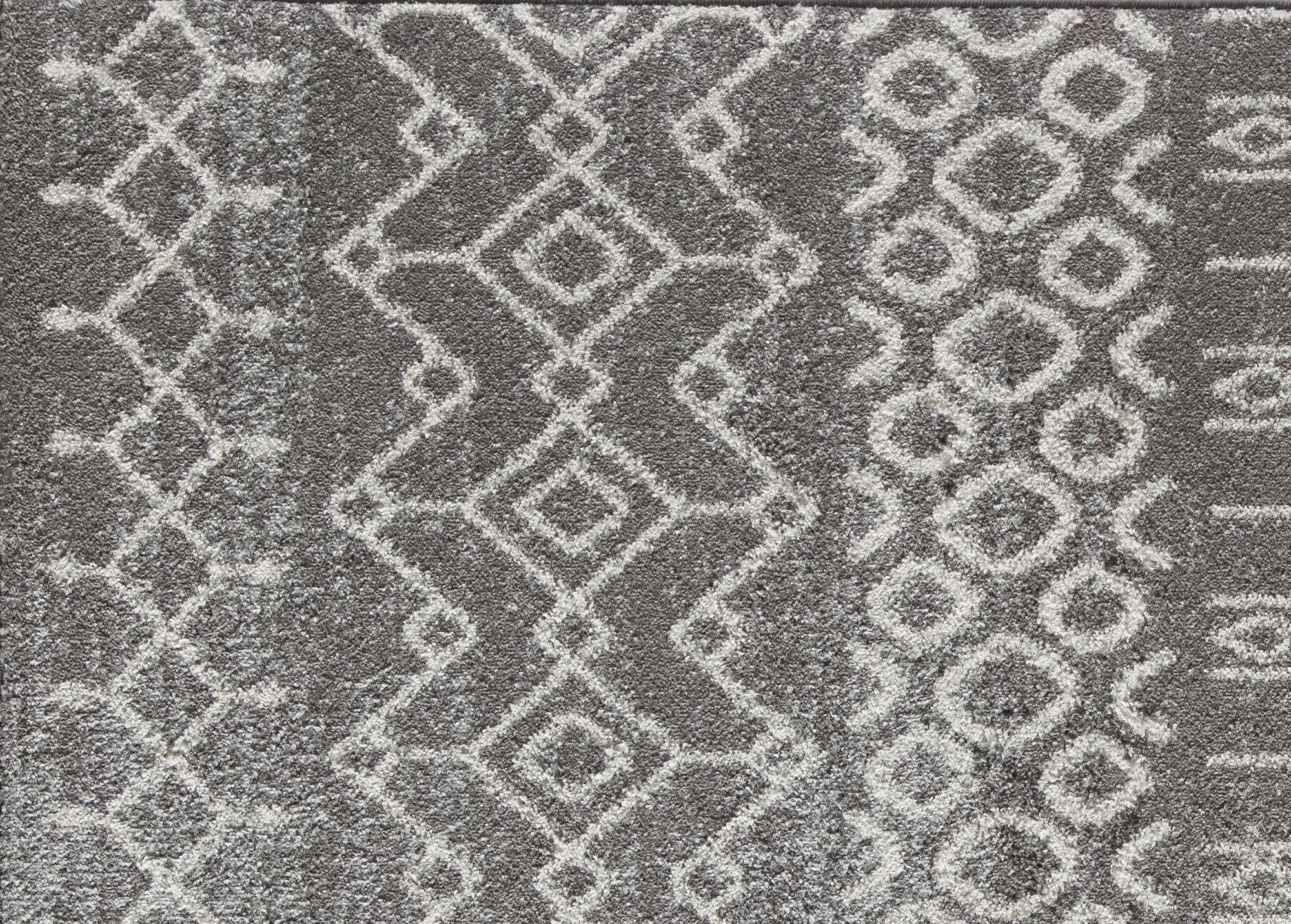 Mason Brooks Ryder KN40C Falling Umbra Moroccan Tribal Gray Area Rug, 2'6" x 4'