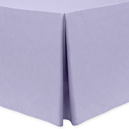 

Ultimate Textile (3 Pack) Shantung - Majestic 4 ft. Fitted Tablecloth - for 30 x 48-Inch Banquet and Folding Rectangular Tables Lilac Light Purple