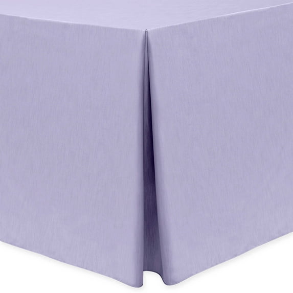 Ultimate Textile Shantung - Majestic 4 ft. Fitted Tablecloth (30"W x 48"L x 30"H) Lilac Light Purple