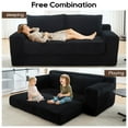 thumbnail image 3 of Convertible Sofa Bed,Compression Sofa,Corduroy Fabric Loveseat Sofa Floor Sofa Bed for Small Spaces, Apartments,No Assembly,Black, 3 of 7