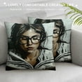 thumbnail image 3 of PRATYUS Book Lover Reading Books Club Librarian Black Glasses Go Away I'm Reading Throw Pillow Case Home Decorative Cushion Cover for Sofa Couch Bedding 18x18in, 3 of 5