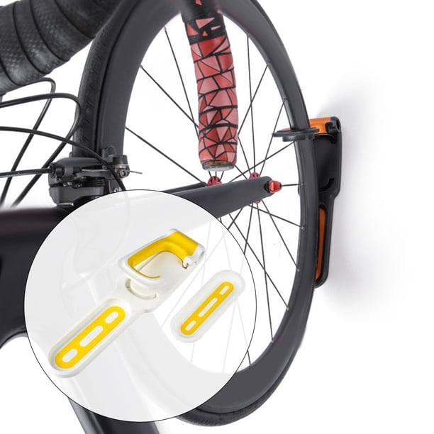 Montaje en pared para bicicleta Fácil de instalar Portabicicletas de pared plegable resistente para bicicleta de montaña Amarillo blanco Sharpla Portabicicletas de pared