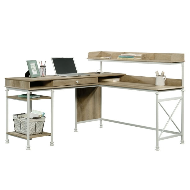 Better Homes & Gardens River Crest L-Shaped Desk with Storage