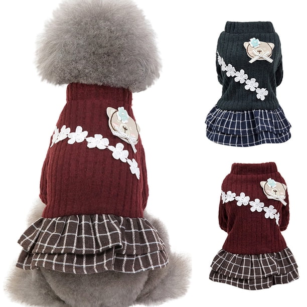 Jacenvly 2024 Nuevos artículos esenciales para mascotas Nueva moda para mascotas Falda elegante y ropa de invierno para perros que los mantiene abrigados Todas las ofertas para mascotas Pascua