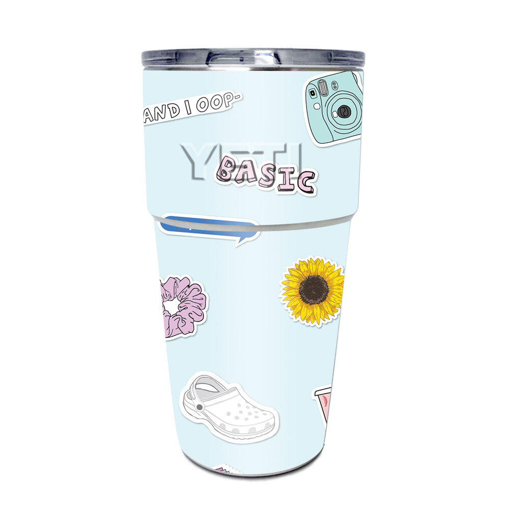 Colorful Skin For Yeti Rambler 16 OZ Stackable Cup Protective, Durable, and Unique Vinyl Decal