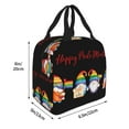 thumbnail image 3 of Lsque Lgbt Gnome Pattern Lunch Bag Women/Men Insulated Lunch Box,Small Leakproof Cooler Food Lunch Containers Reusable High Capacity Lunch Tote Bags, 3 of 6