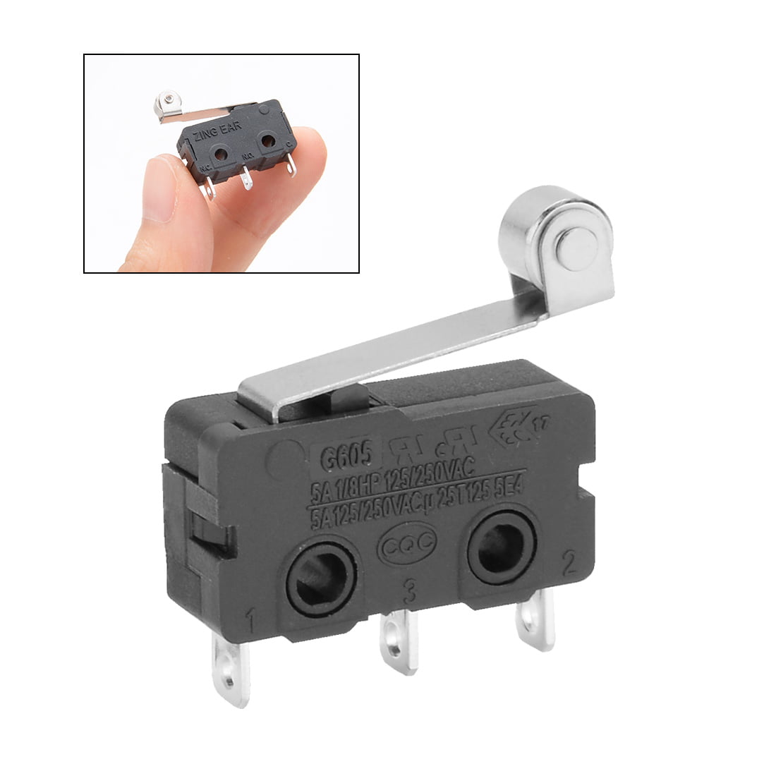 Clhbaih Microinterruttore 10 PCS Mini Micro Limit Switch Roller Lever Arm SPDT Snap Action Lotto 