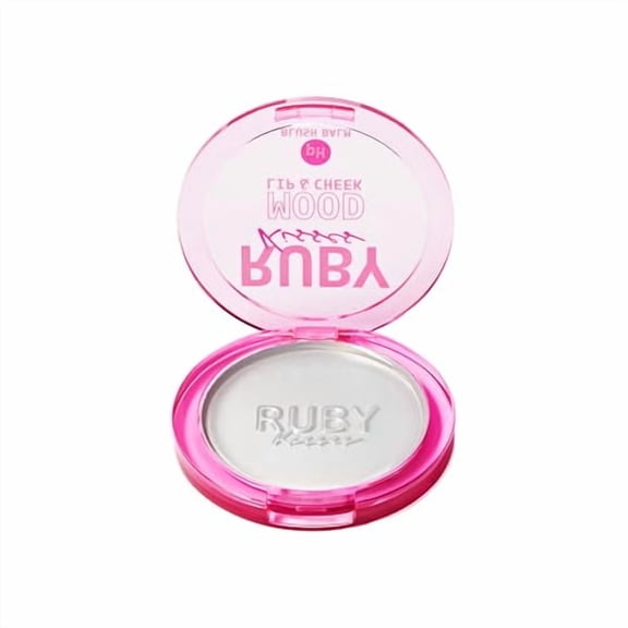 Ruby Kisses Color Changing Blush, pH Blush Balm for Lips & Cheeks, Hydrating Vitamin E & Rosehip Oil, Temperature-Responsive Universal Pink Cream Blush with Natural Glowy Finish