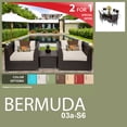 thumbnail image 1 of Bermuda 10 Piece Outdoor Wicker Patio Furniture Package BERMUDA-03a-S6, 1 of 2