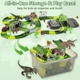 thumbnail image 6 of Teblint 247 Pcs Dinosaur Toys Race Car Track Set Toys, Flexible Dinosaur World Road Race Track Playset, 2 Pcs Dinosaur Car & Storage Box, Birthday Party Best Gift for 3-7 Year Old Kids, 6 of 10