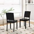 thumbnail image 2 of Giantex Wooden Dining Chair Set of 2, Rubber Wood Leg Armless Kitchen Chairs,  Farmhouse Diner Chairs, Black, 2 of 6