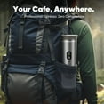 thumbnail image 5 of Portable 3-in-1 Espresso Coffee Maker, Self-Heating & Rechargeable with Smart Display — Works with Ground Coffee, Small & Large Capsules; Travel & Camping Mini Machine, 20-Bar Extraction, 80 ml Cup, 5 of 6