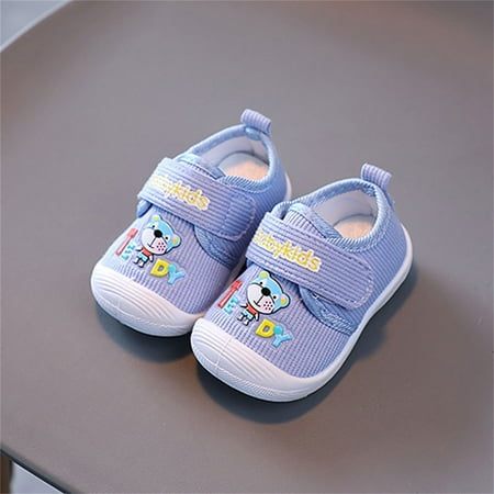 Nrmvnmi Toddler Boy Girl Sneakers Adjustable Cute Animal Embroidery Step Shoes Shoes With Removable Squeaker Fall And Winter Soft Sole Non Slip Padded Cotton Shoes Infant Baby Boy Girl