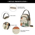 thumbnail image 4 of FORMRS Crossbody Bag for Women Shoulder Cell Phone Purse with Zipper, Beige Cats Reading, 4 of 7