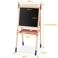 thumbnail image 3 of Caballete 3 en 1 Pizarra de Doble Cara Regulables Caballete para Dibujar de Madera Altura Ajustable para Niños 60 x 55 x 112,5-124,5 cm, 3 of 10