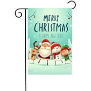Jetlifee Home Christmas Garden Flag - 100% Polyester All Weather Resistant, Vivid Color, 36.22" H x 16.53" W