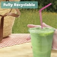 thumbnail image 4 of SXcggal 100 Sets Plastic Cups With Dome Lids for Iced Cold Drink Coffee Tea Smoothie Healthy Unbreakable Multifunctional Kitchenware, 4 of 5
