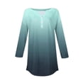 thumbnail image 4 of SwiftWear T-Shirts pour Femmes Mode Tendance Col Rond Manches Mi-Longues T-Shirt Dégradé Décontracté Ample Basique, 4 of 5