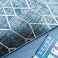 thumbnail image 6 of Unique Loom Matrix Trellis Collection Area Rug - Deco (7' Square Blue/Ivory), 6 of 6