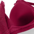 thumbnail image 5 of SMihono Women's Bras Seamless Soft Perspective Breastfeeding Everyday Bra Breathable Comfort No Underwire Supportive Bralette Red XL（44/100C）, 5 of 6
