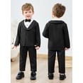 thumbnail image 2 of CARETOO Toddler Boy Suit 4Pcs Formal Outfits Shirt Tie Jacket Suspender Pants Clothes Cotton Fabric, 2 of 19