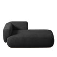 thumbnail image 2 of Miniyam Boucle Chaise Lounge Chair, One Arm Upholstered Chaise Sofa with Single-Sided Back and Legs for Living Room, Black, 2 of 6