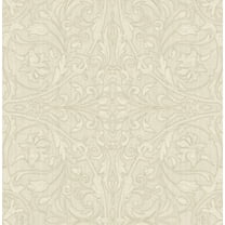 Sirpi Fenice Beige Scroll Wallpaper, 20.5-in by 33-ft, 56.4 sq. ft