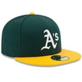 thumbnail image 3 of Men's New Era Green/Yellow Athletics Home Authentic Collection On-Field 59FIFTY Fitted Hat, 3 of 6