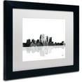 thumbnail image 2 of Trademark Fine Art "Louisville Kentucky Skyline BG-1" Canvas Art by Marlene Watson, White Matte, Black Frame, 2 of 4
