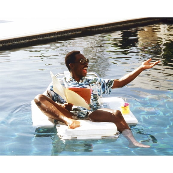 Eddie Murphy hilarious in swimming pool Beverly Hills Cop II 4x6 inch photo