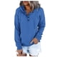 thumbnail image 2 of ICHUANYI Clearance Women Winter Casual Button Drawstring Hooded Pullover Tops(Light Blue, M) ICHUANYI WER2023081513633, 2 of 5