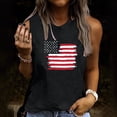 thumbnail image 2 of IROINNID Women's Round Neckline T-Shirt Sleeveless 4th Of July Summer Loose Tops, 2 of 5
