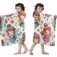thumbnail image 4 of Colorful Fairy Princess Pattern Hooded Bath Towel，50"x30" for Ages 3 To 12 Kids, Quick Dry Lightweight Soft Microfiber Hood Beach Towel Cover Up for Kids, 4 of 7