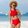 thumbnail image 2 of lnmuld Kids Swimsuits Fashionable Two Piece Bikini Swimsuit for Girls Youth Teen Beach Sport Swimwear Size:11-12 Years, 2 of 5