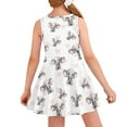 thumbnail image 2 of FOR U DESIGNS Cartoon Elephant Sleeveless Dress for Kids Girls 7-8 Years Old Lightweight Knee Length Flare Dress Elegant Party Dress Cozy Crewneck Twirly Swing Dresses, 2 of 6
