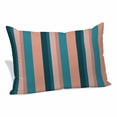 thumbnail image 2 of Blue Pink Striped Pillow Covers 16"x24", Farmhouse Stripe Soft Brushed Microfiber Breathable Throw Pillow Covers, Pillowcase with Zipper for Couch Sofa Bedroom Living Room, 2 of 9