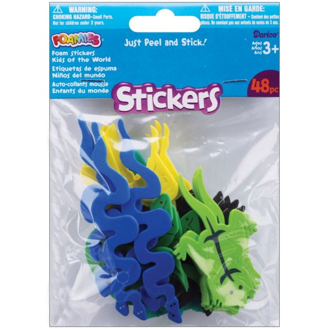 Foamies Foam Stickers - Creepy Bug Theme - Assorted Shapes & Colors - 24/ Pack
